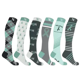 Ovarian Cancer Awareness Socks (6-Pairs)