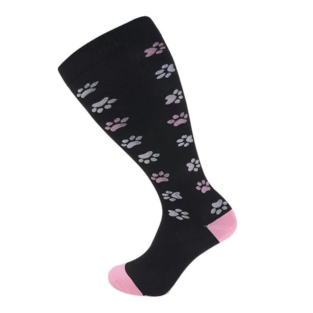 Paw Print Knee High (Compression Socks)