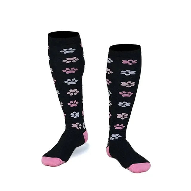 Paw Print Knee High (Compression Socks)