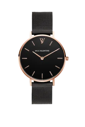 Pearl Rose Gold Black Mesh