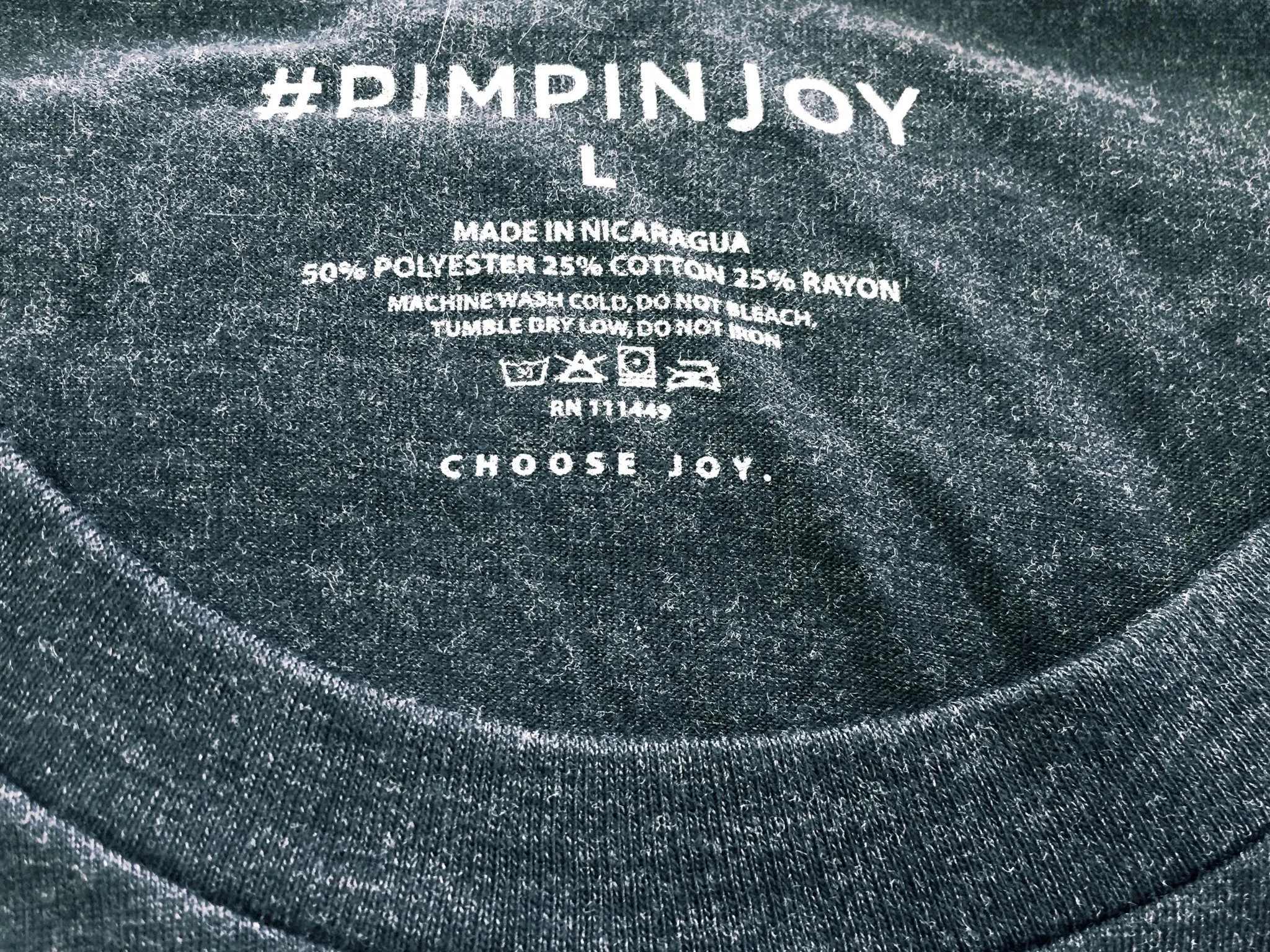 #PIMPINJOY Collegiate Unisex Tee - Grey & Black