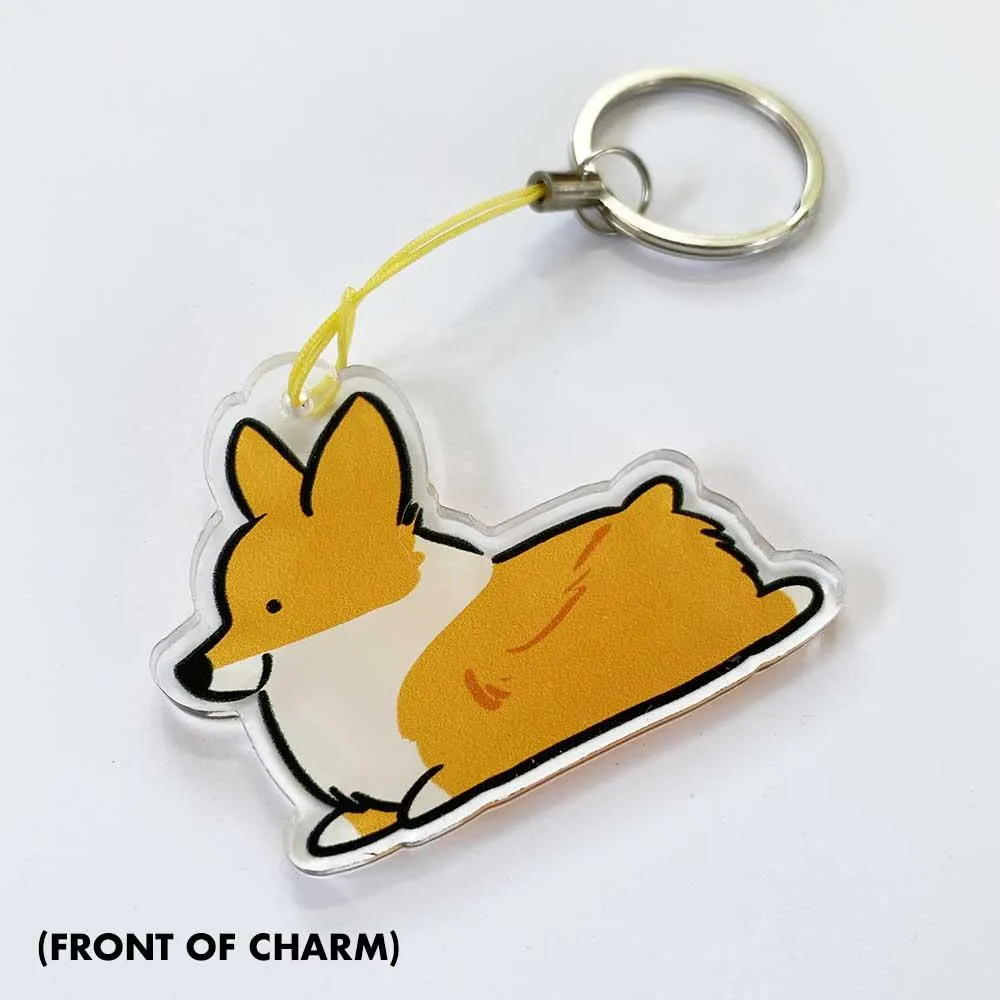 "Sploot" Corgi Charm