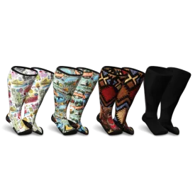 Road Trip Diabetic Compression Socks 4-Pack