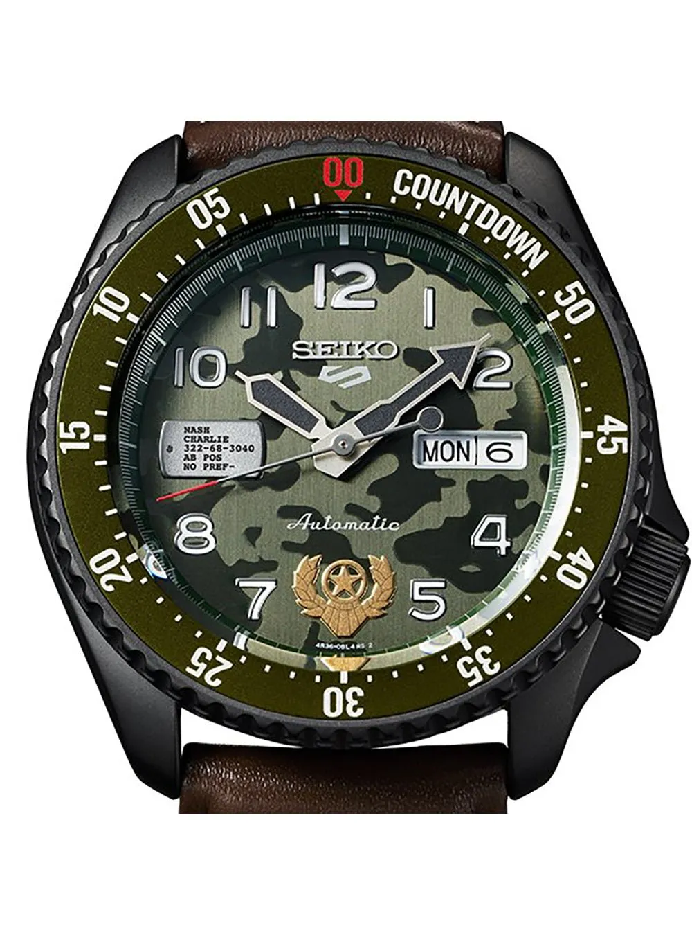 SEIKO 5 SPORTS STREET FIGHTER V LIMITED EDITION GUILE MODEL SBSA081 MADE IN JAPAN JDM