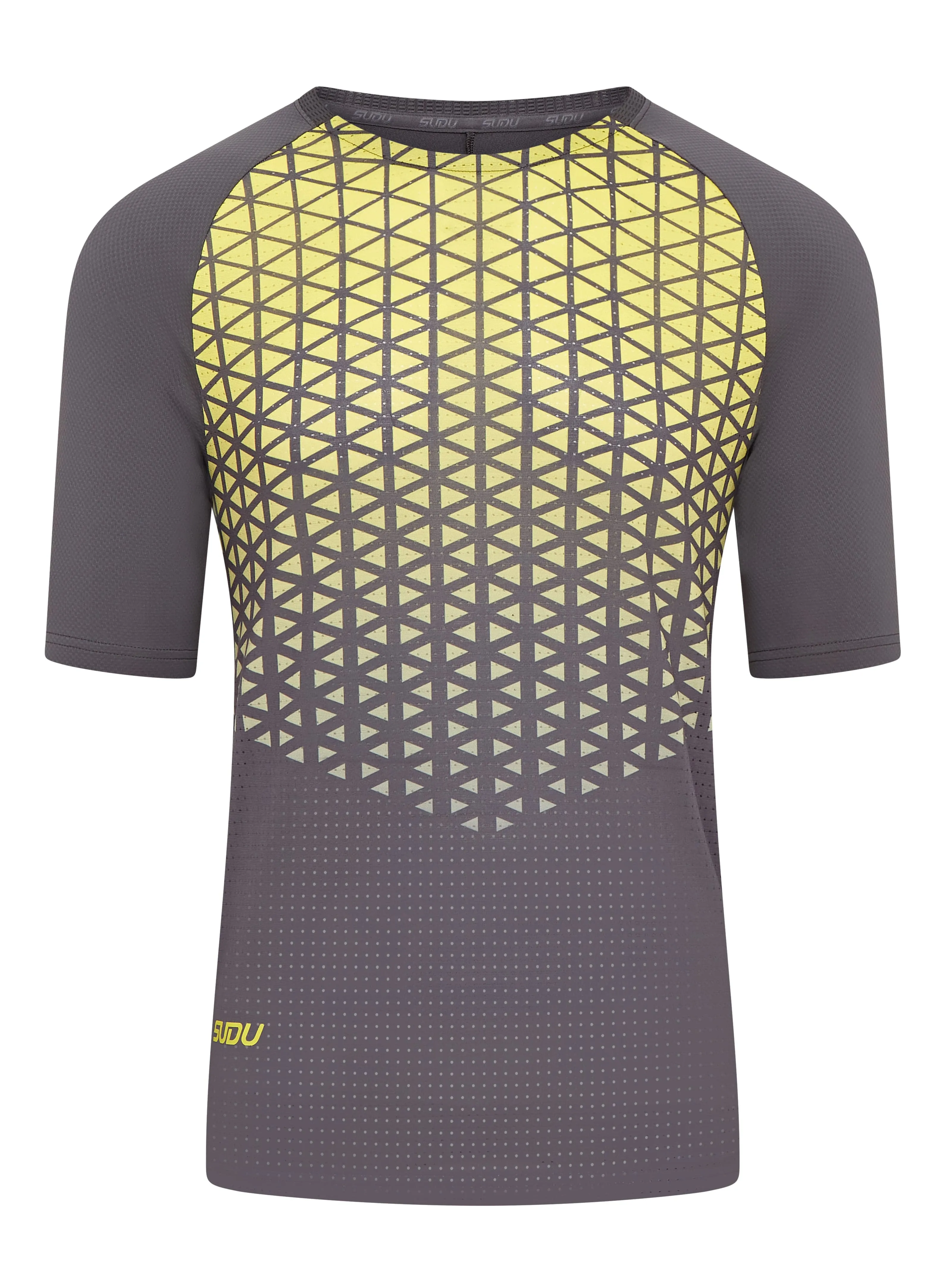 SRT SS 01 Run Short Sleeve T-Shirt - Grey/Yellow