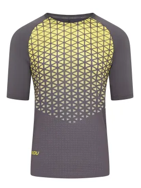 SRT SS 01 Run Short Sleeve T-Shirt - Grey/Yellow