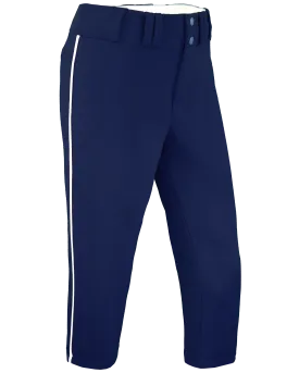 Tapered Lowrise Softball Pants W/ Piping