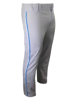 Tapered Open Bottom Baseball Pants W/ Braiding