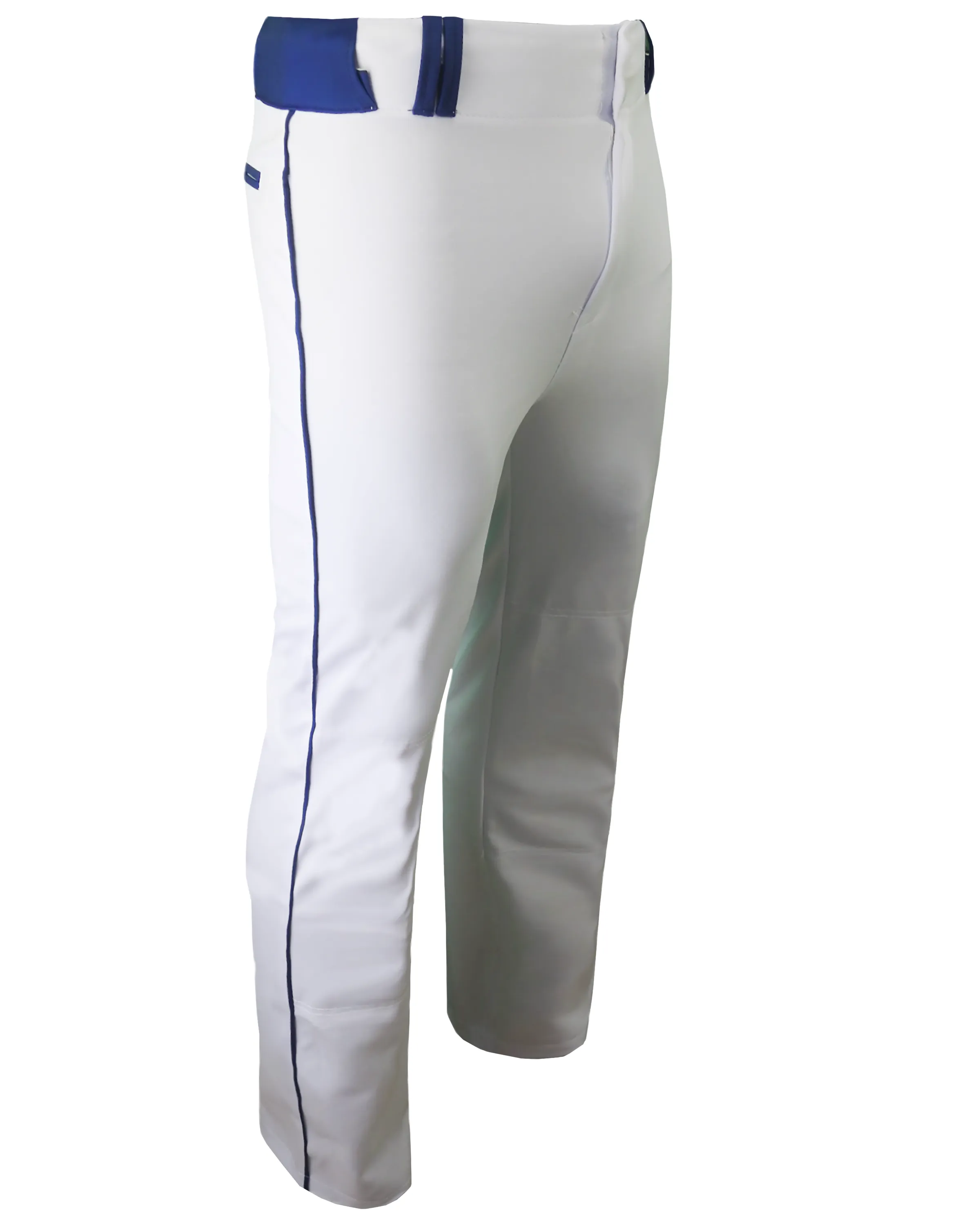 Tapered Open-Bottom Baseball Pants w/ Piping