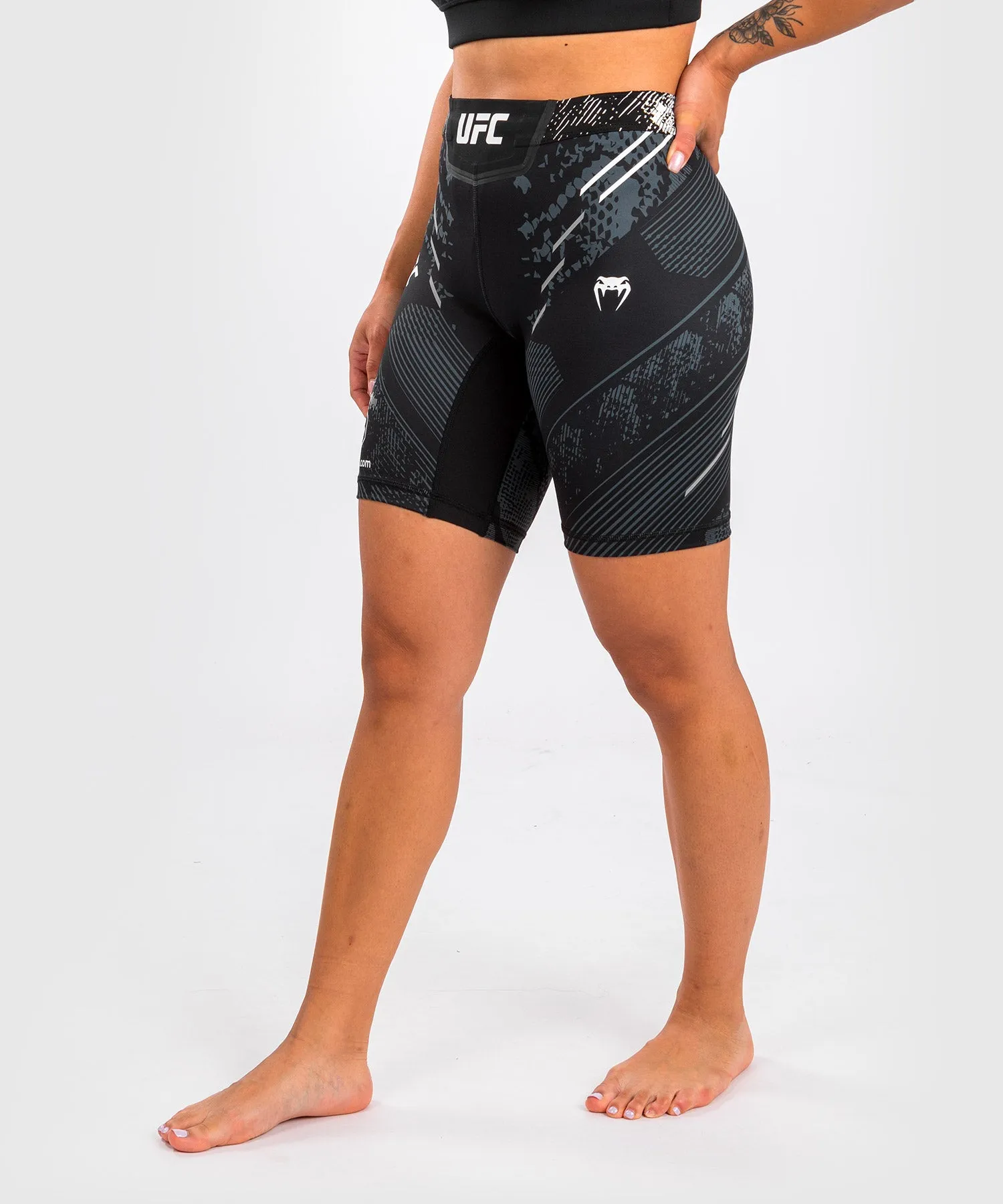 UFC Adrenaline by Venum Authentic Fight Night Women’s Vale Tudo Short - Long Fit - Black