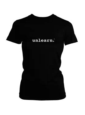 unlearn. Women's Logo - Fitted T-Shirt