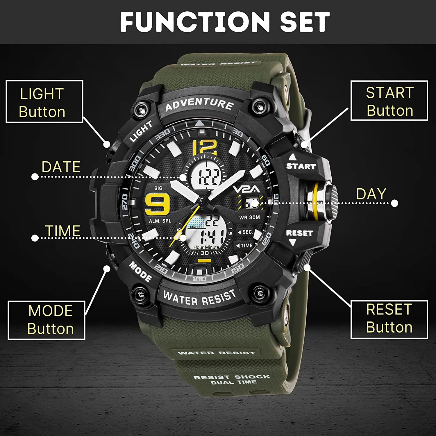 V2A Analog-Digital Men's Watch | Mens Watch | watches for men | Automatic watch for men