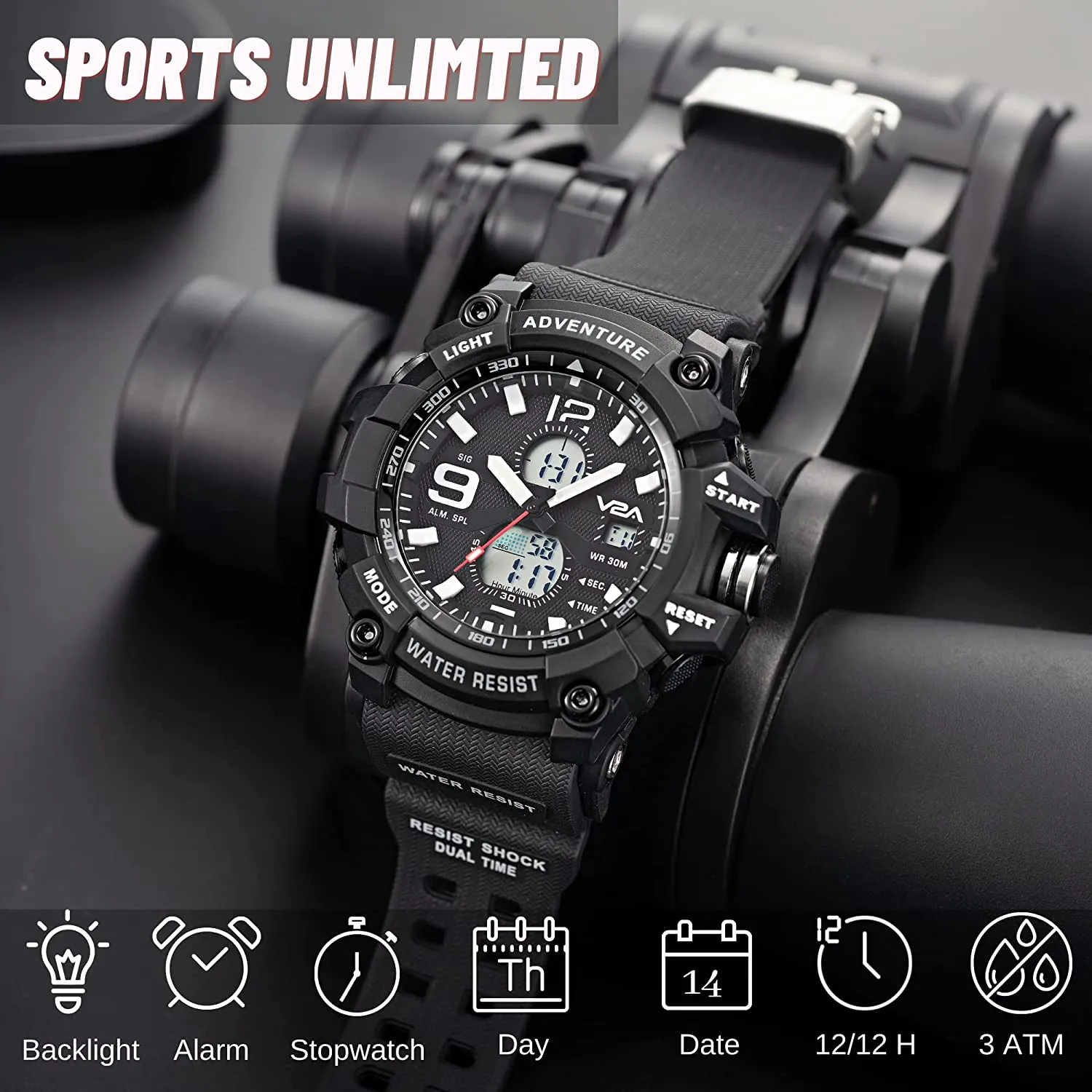 V2A Analog-Digital Men's Watch | Mens Watch | watches for men | Automatic watch for men