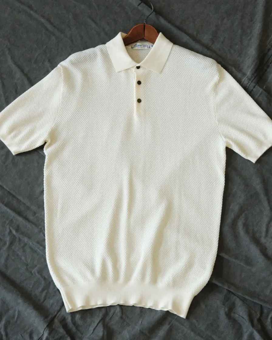 Waffle Pattern Polo Shirt